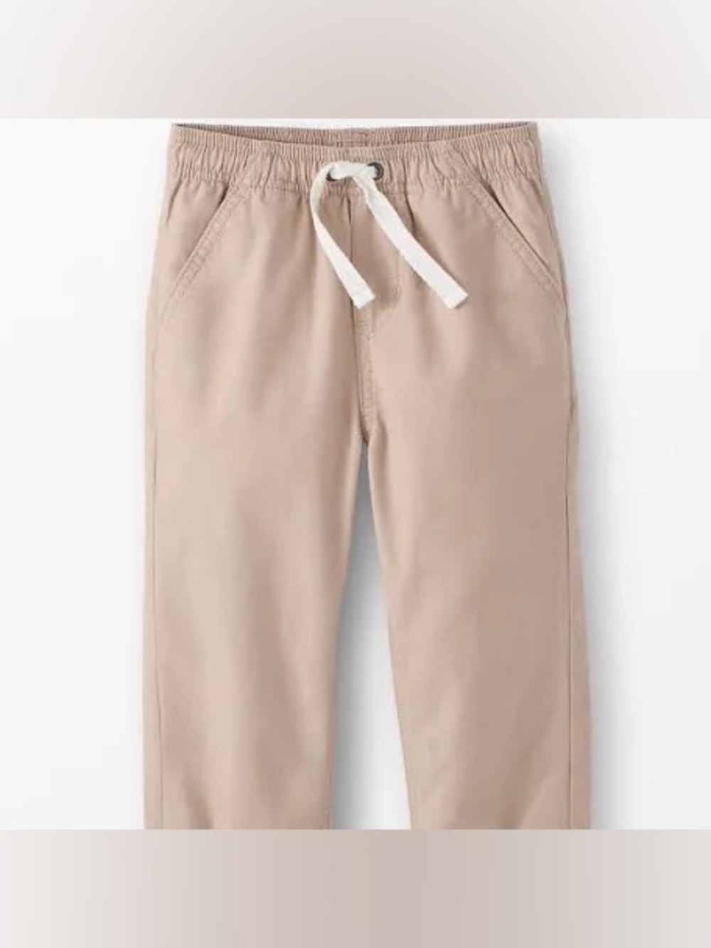 Hanna Andersson Boys Drawstring Casual Pants - Beige size 6/7